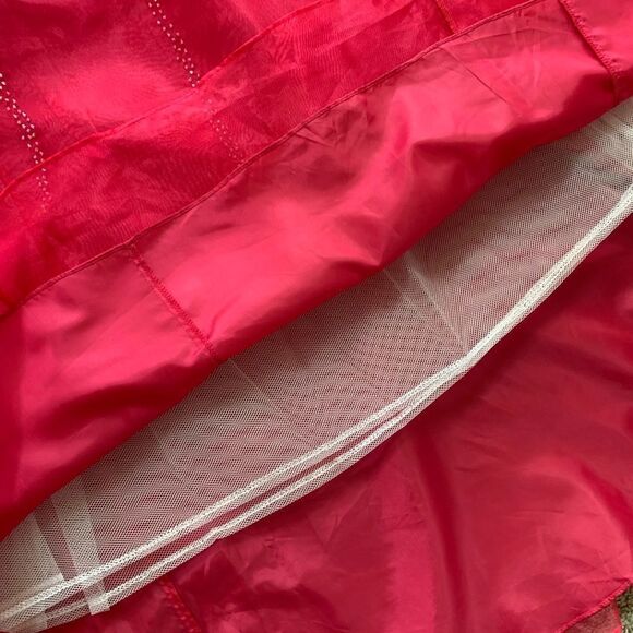 Strapless & Back Cut-out Beaded Organza Party Dress - Picture 14 of 15